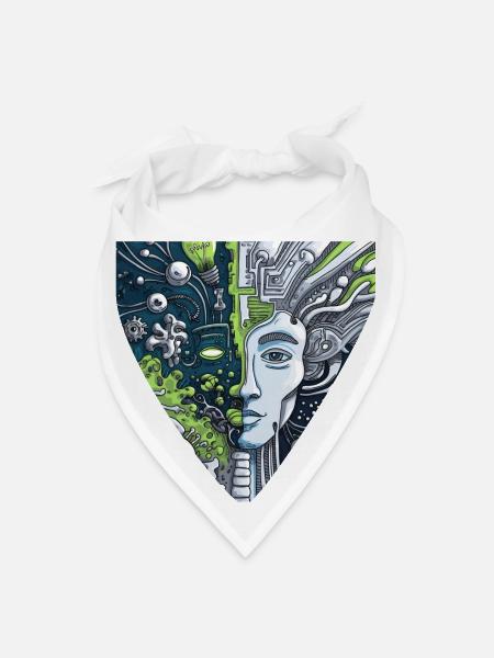 Brain Meets Bot - Bandana - white - Front