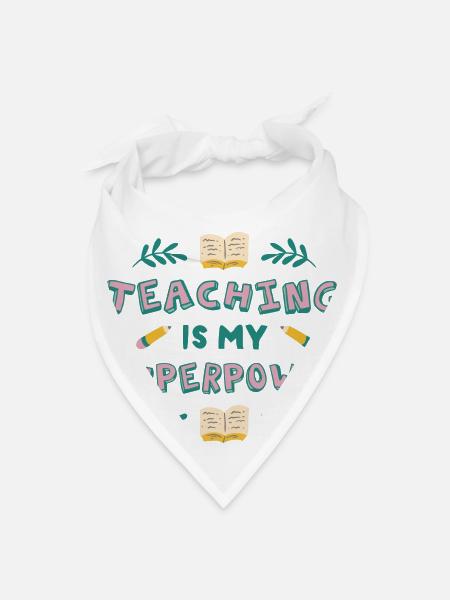 Primary School Teacher Elementary School Teacher - Bandana - white - Front