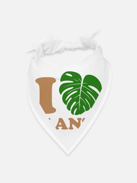 I love plants - Bandana - white