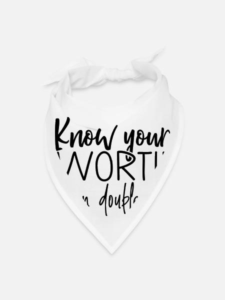 Know Your Worth Then Double It - Bandana - white