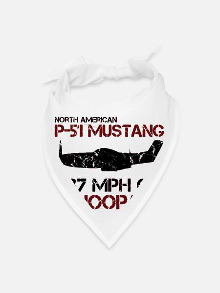 WARBIRDSHIRTS MEN S P 51 MUSTANG - Bandana - white - Front