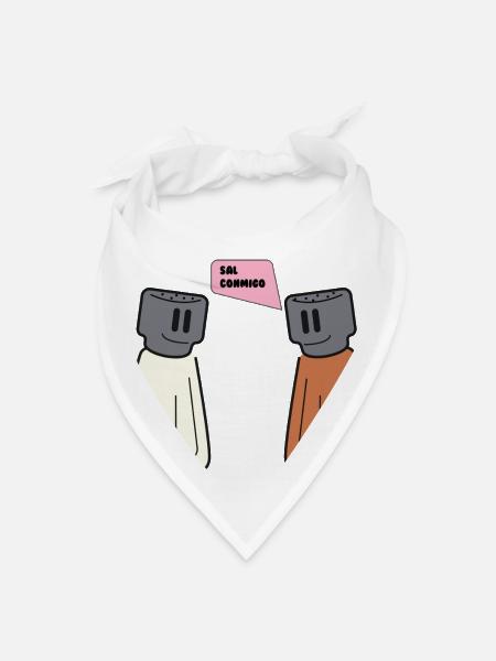 Sal Conmigo Spanish Pun - Bandana - white