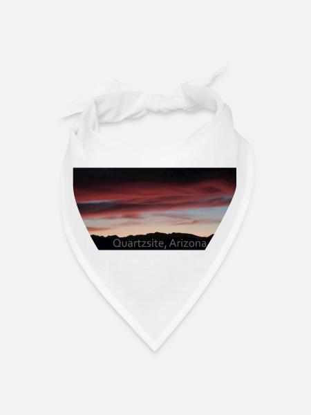 February Sunset Quartzsite - Bandana - white