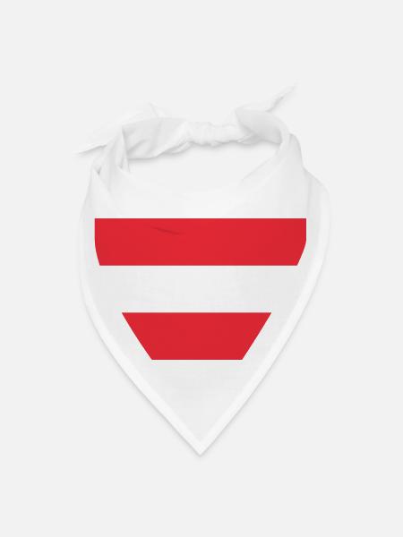 Flag Of Austria - Bandana - white - Front