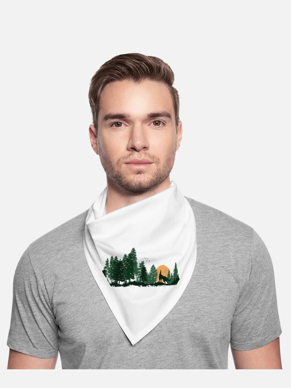 Wildlife Wolf Howling - Bandana - white - Front - TBD (187cm)