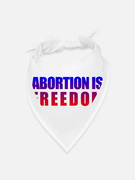 Abortion is Freedom hippie - Bandana - white