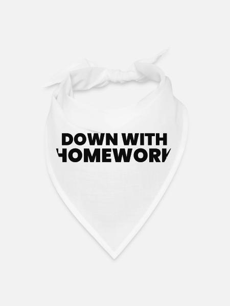 Down With Homework - Bandana - white - Front