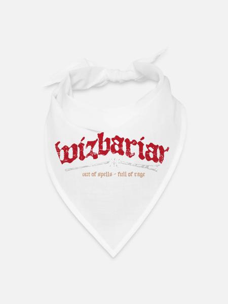 Wizbarian Out Of Spells Full Of Rage - Bandana - white - Front