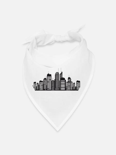 Big Buildings city - Bandana - white - Front