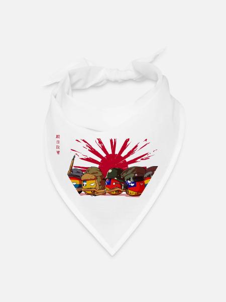 ROC Countryball: Pro-Japanese Regimes - Bandana - white - Front