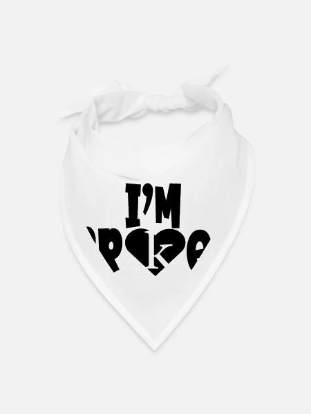 I'm Broken I'm Okay Depression Quote - Bandana - white - Front