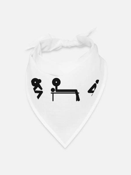 Squat Bench Deadlift inverted - Bandana - white - Front