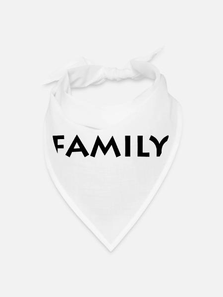 FAMILY - BLACK DESIGN - Bandana - white - Front