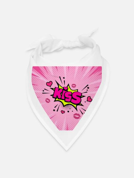 Kiss Comic Pop Art - Bandana - white