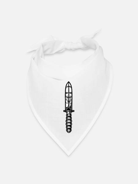 Horror movie characters in knives - Bandana - white - Front