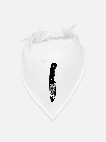 Horror movie characters in knives - Bandana - white - Front