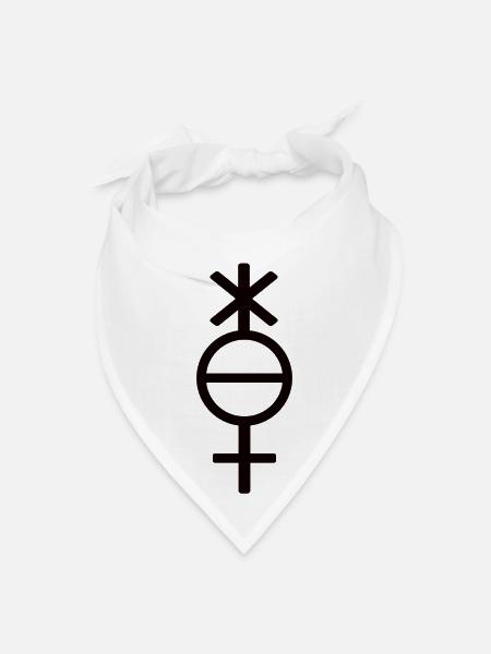 Pangender Poligender Symbols - Bandana - white