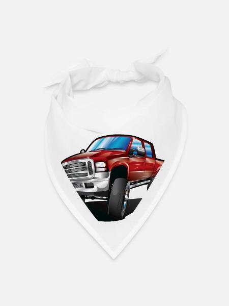 Cartoon Ford F250 - Bandana - white