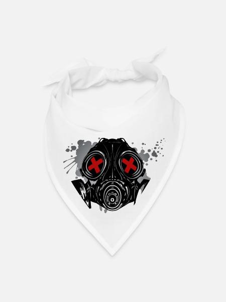 GAS_MASK_PROTECTION - Bandana - white - Front