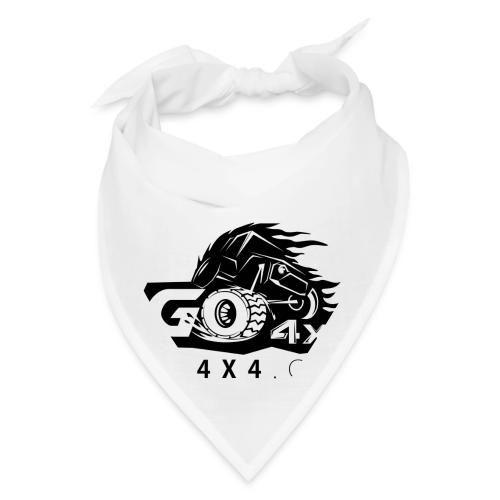go bw white text black - Bandana