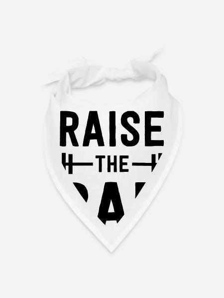 Raise the Bar - Bandana - white - Front