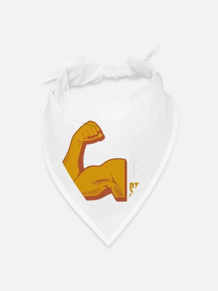 BE STRONG - Bandana - white - Front