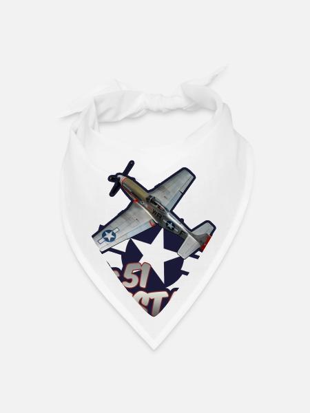 P-51 Mustang tribute - Bandana - white - Front