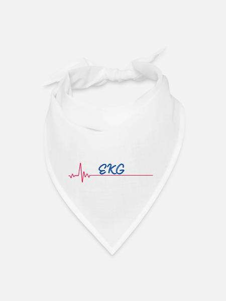 EKG Shirt | Cardiology Shirt | Cardiac Nurse Shirt - Bandana - white - Front
