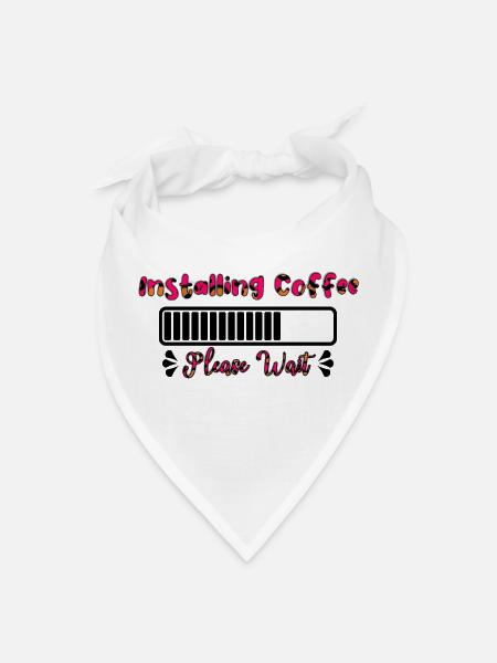 Installing Coffee - Bandana - white - Front