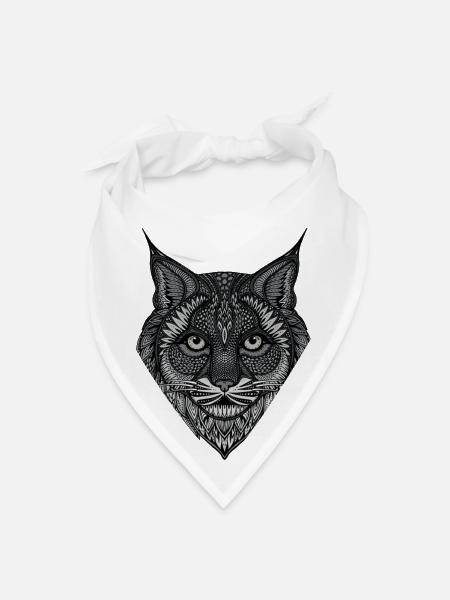bw cat - Bandana - white