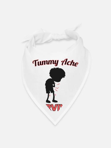 TUMMY ACHE SURVIVER - Bandana - white - Front