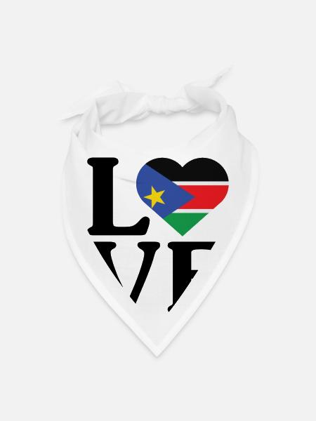Love South Sudan - Bandana - white