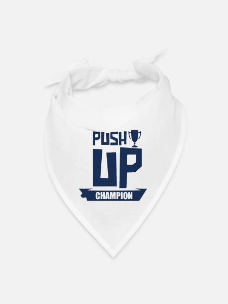 Push Up Push Up Push Up Push Up - Bandana - white