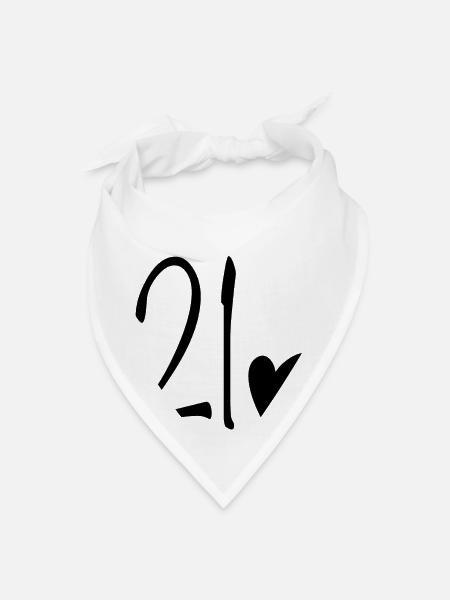 21st Birthday - Bandana - white