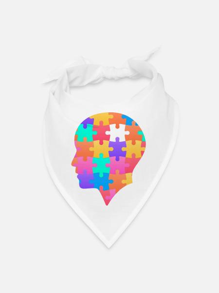 Puzzle Puzzles Puzzle Shirt Funny Puzzle Gift Idea - Bandana - white - Front