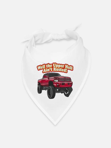 Whistlindiesel Merch Rusty Dodge T Shirt - Bandana - white - Front