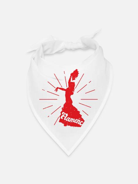 Spain Flamenco Dance Seville Espana - Bandana - white - Front