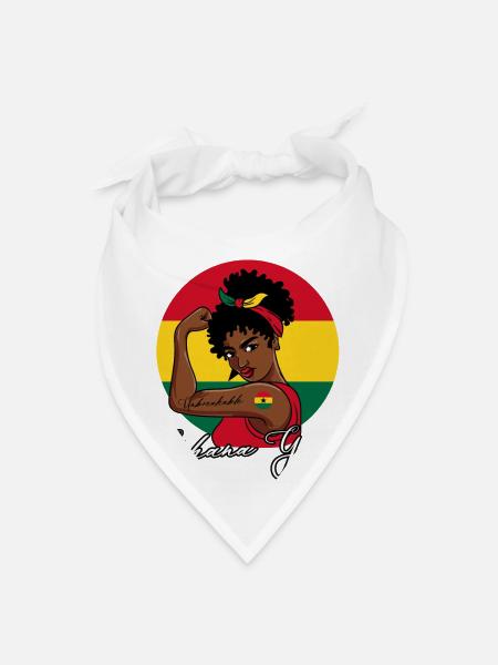 Unbreakable Ghana Girl - Bandana - white - Front