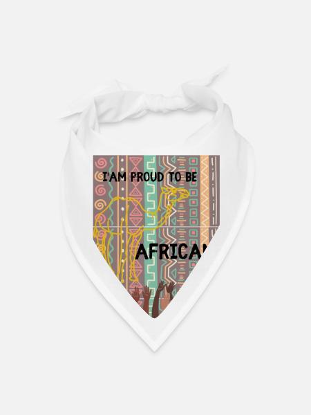 I'AM PROUD TO BE AFRICAN - Bandana - white