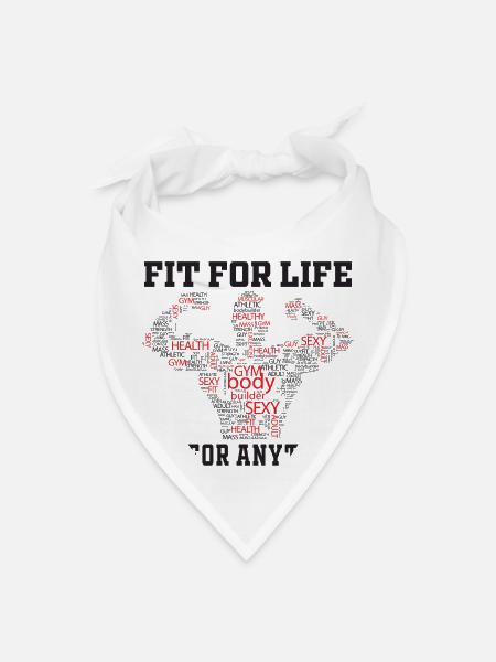 Fit For Life Fit For Anything - Bandana - white - Front