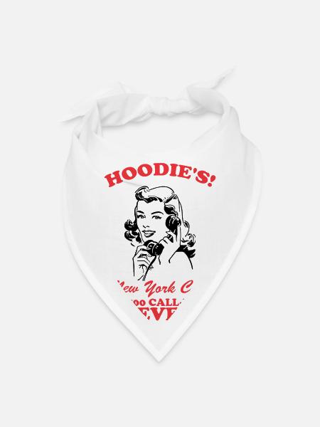 Hoodie's! New York City 1800 Call-Me Never! - Bandana - white - Front