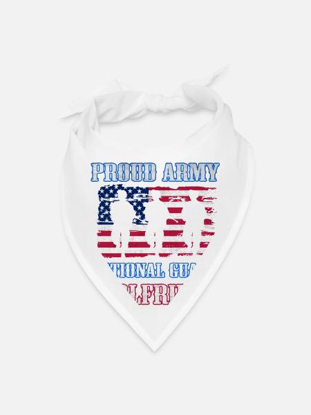 Proud Army National Guard Girlfriend - Bandana - white