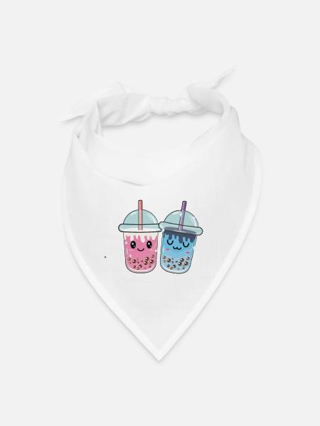 Funny Bubble Tea Saying for a Bubble tea drinker - Bandana - white - Front