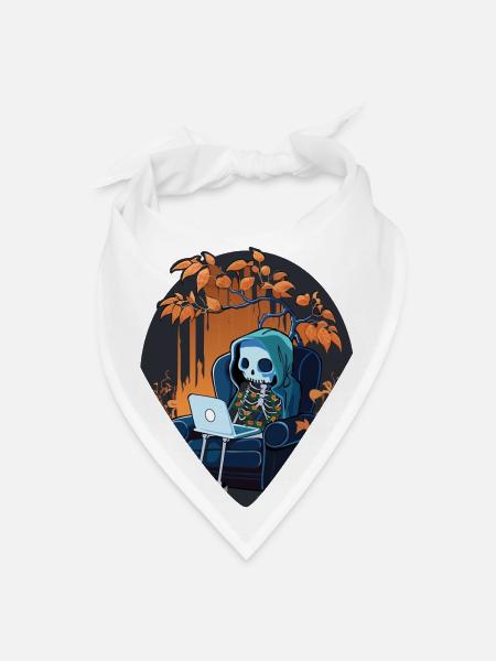 Blue Death - Bandana - white - Front