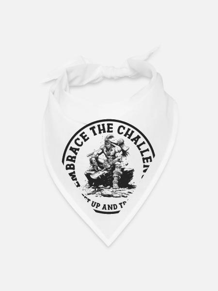 Embrace the Challenge. - Bandana - white - Front