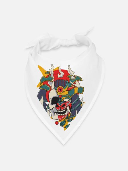 Samurai Mask - Bandana - white - Front