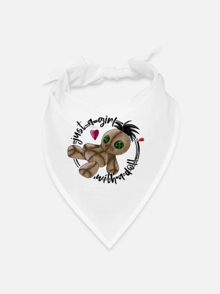 voodoo challenge spooky 2022 funny - Bandana - white - Front