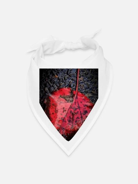 Red Leaf - Bandana - white - Front