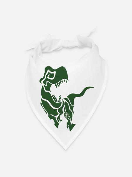 Green Trex King of the Jurassic - Bandana - white