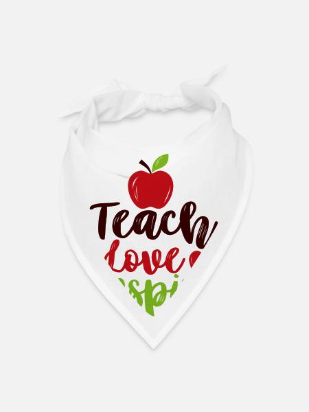 Apple Apple Apple aesthetic - Bandana - white - Front